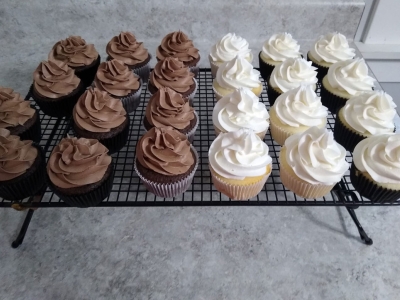 Chocolate and Vanilla Cupcakes